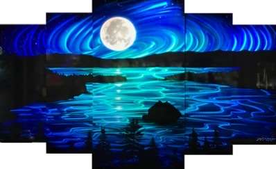 Chris DeRubeisArt titleUltra Epic Night in Tahoe 5 Panel 44X72