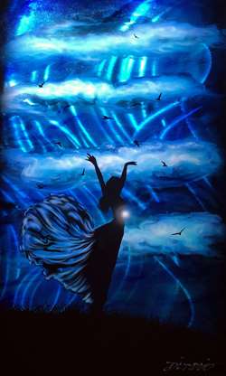 Chris DeRubeisArt titleFree Spirit Blue 40X24