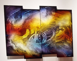 Chris DeRubeisArt title4 Panel Sleek 38x48