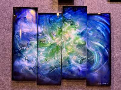 Chris DeRubeisArt title4 Panel Sleek 38x48