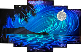 Ultra Epic Night in Waikiki 5 Panel 44x72