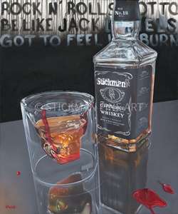 StickmanArt titleBlood and Whiskey 40x48 (Original)